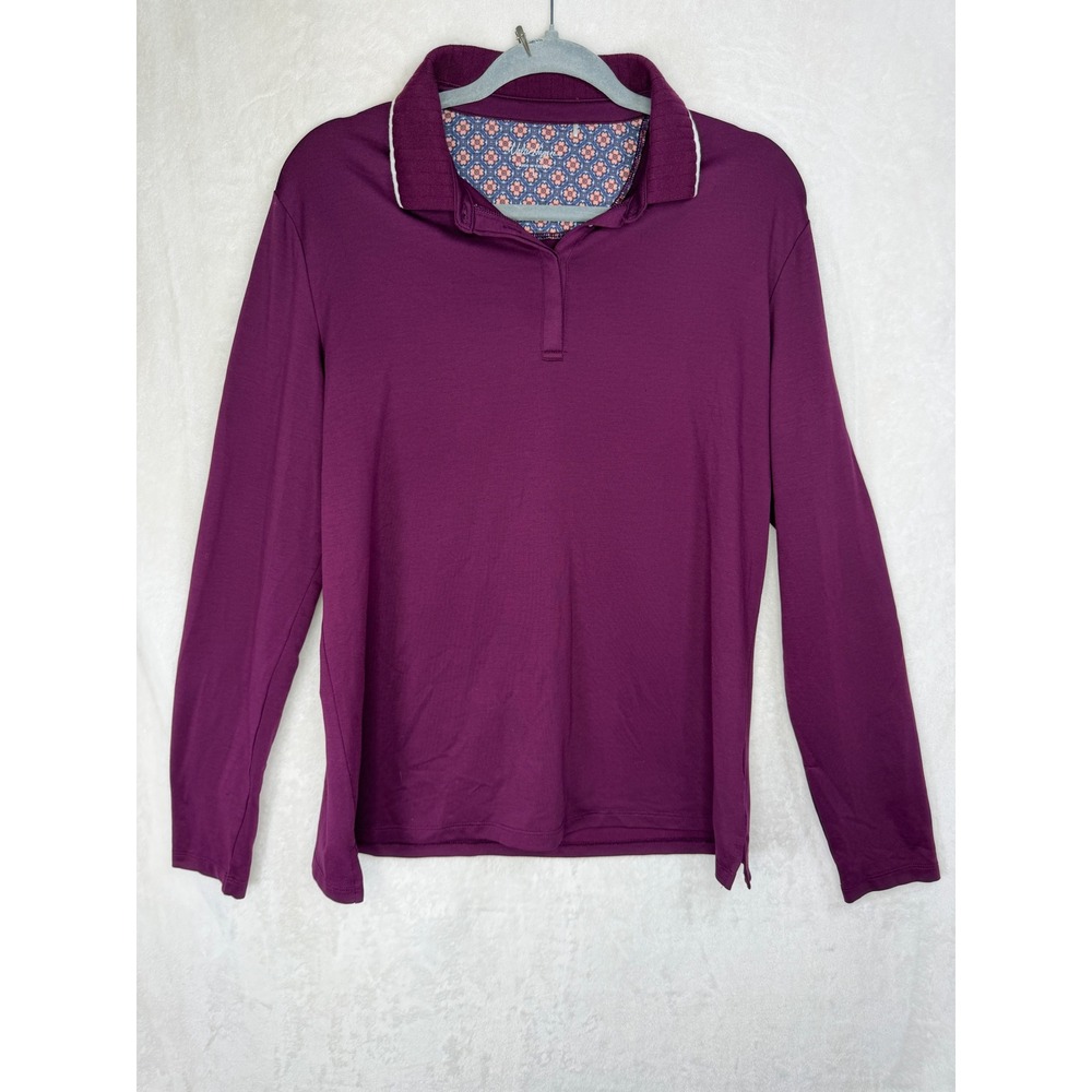 Walter‎ Hagen Long Sleeve Polo Women Large Purple